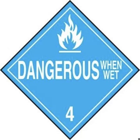 Accuform DOT PLACARD HAZARD CLASS 4 MPL402CT100 MPL402CT100